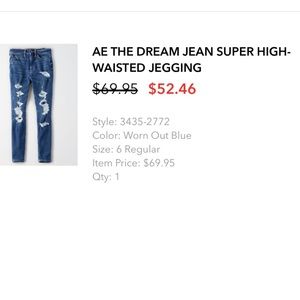 AE THE DREAM JEAN SUPER HIGH-WAISTED JEGGING